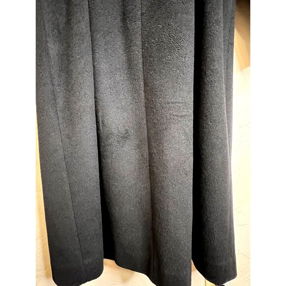 VTG Ashley Scott L Black Heavy Wool Long Coat  Button Closure Pockets Y2K USA - Picture 15 of 16